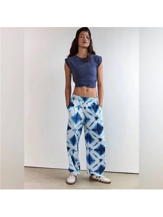 FP Movement by Free People Pants - Free People Movement Crossover Set in Shibori Navy Tie Dye Combo M NWT